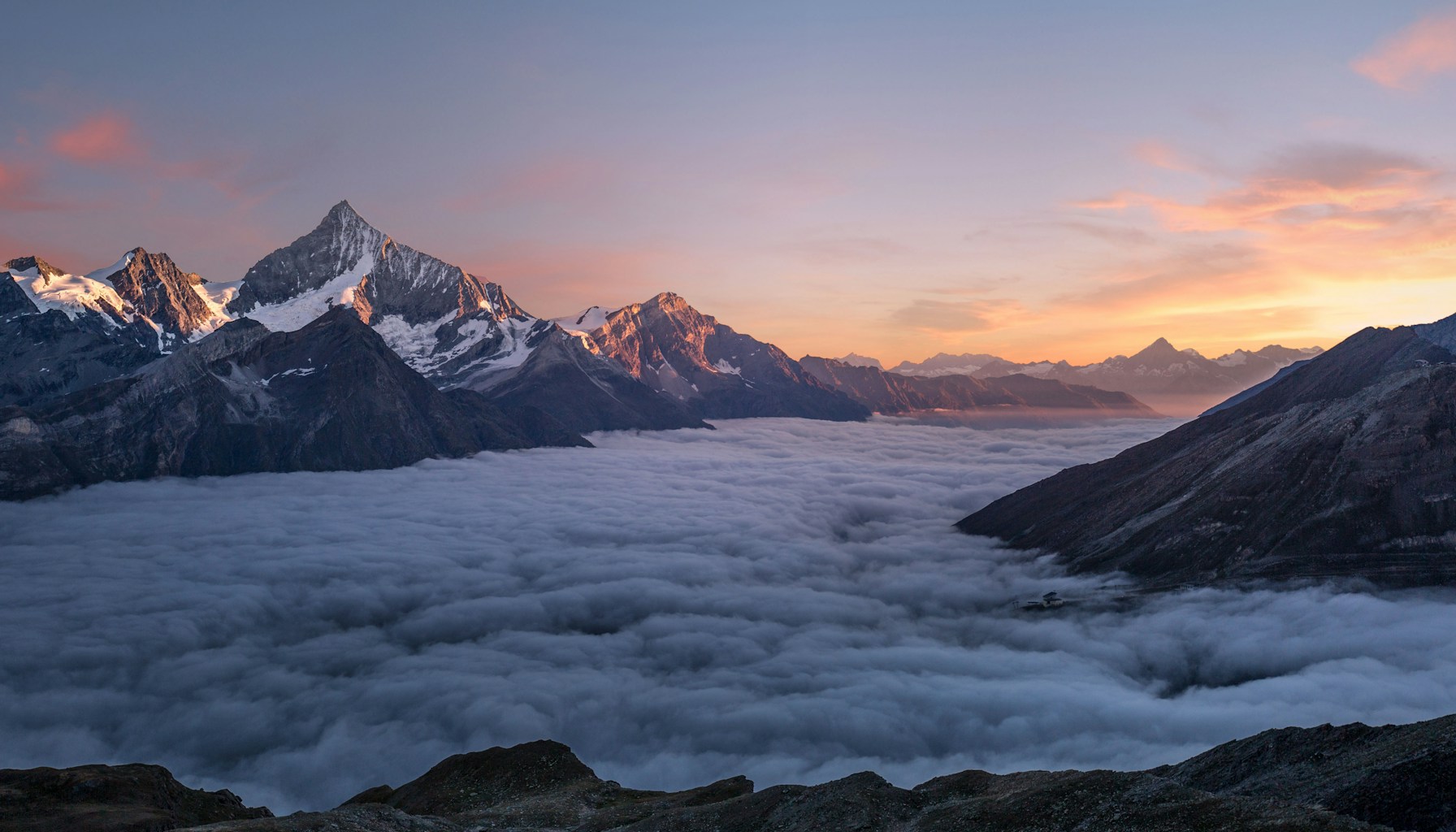 Bergpanorama mit frischer Luft - Symbol für ein rauchfreies Leben