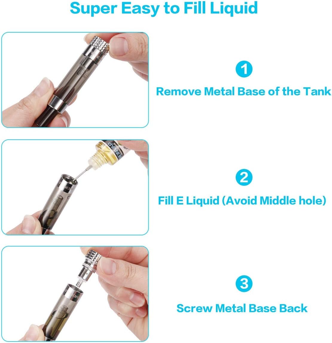 E Zigarette Starter Set, MONVAP M2 Komplettset ohne Nikotin, 2er E Zigaretten, Micro-USB-Aufladung, Spule austauschbar Verdampfer 1.6ohm 2ml, E Shisha Doppelset Vape Pen 0.0mg